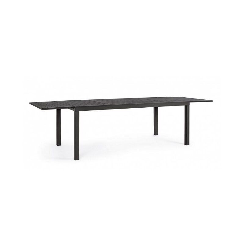 Table d'extérieur HILDE en aluminium Anthracite Extensible 200-300x100x h75 cm