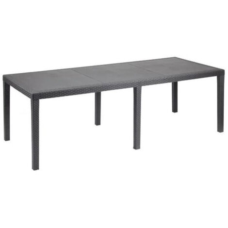 Table D'extérieur Extensible En Polypropylène. Couleur: Anthracite 72x150/220x90cm Ipae Progarden
