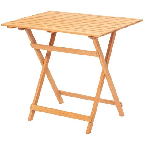 Table d'extérieur Lestizza, 4 places, table pliante, 60x80x72h cm Marron