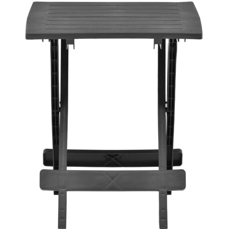 Table d'extérieur pliable Table de salon de jardin - Anthracite 45x43x50 cm Plastique BV764958 Bonnevie