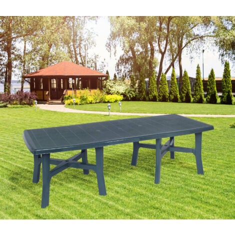 Table de jardin 100 cm en plastique vert