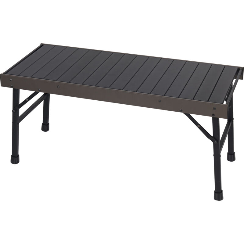 Table d'extérieur rectangulaire Pliable en alliage d'aluminium 89.5x38.2x41.5cm Table de jardin noir Table IGT pour Camping Pique-nique Barbecue Pêche