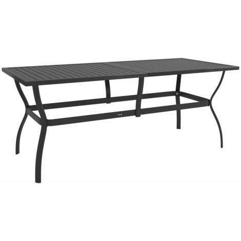 Table d'extérieur Table de salon de jardin - Anthracite 190x80x72 cm Acier BV259889 - BonneVie