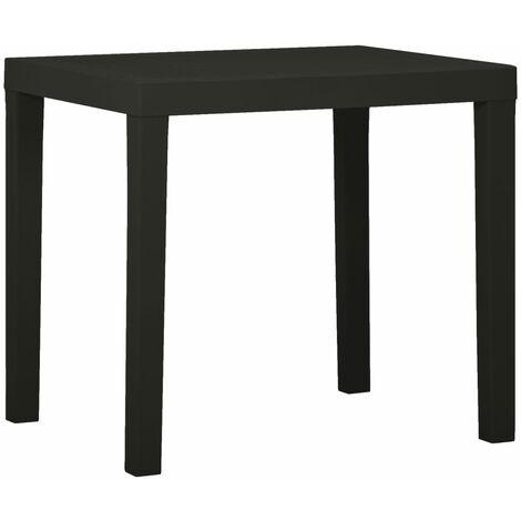 Table d'extérieur Table de salon de jardin - Anthracite 79x65x72 cm Plastique BV216617 - BonneVie