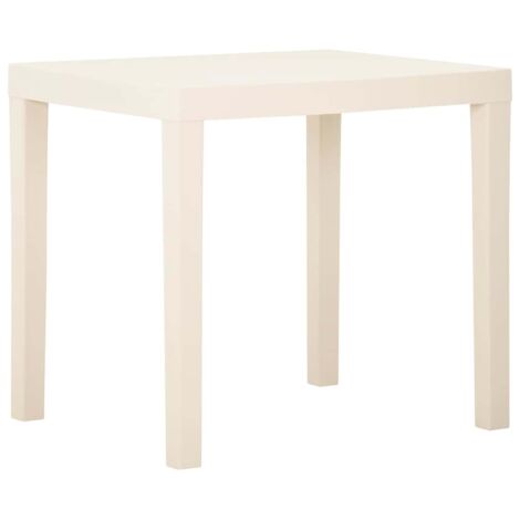 Table d'extérieur Table de salon de jardin - Blanc 79x65x72 cm Plastique BV229164 - BonneVie