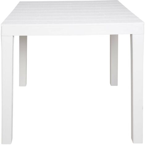 Table d'extérieur Vo, 4 places, imperméable, hydrofuge, Fabriqué en Italie, 78x78x72h cm Blanc