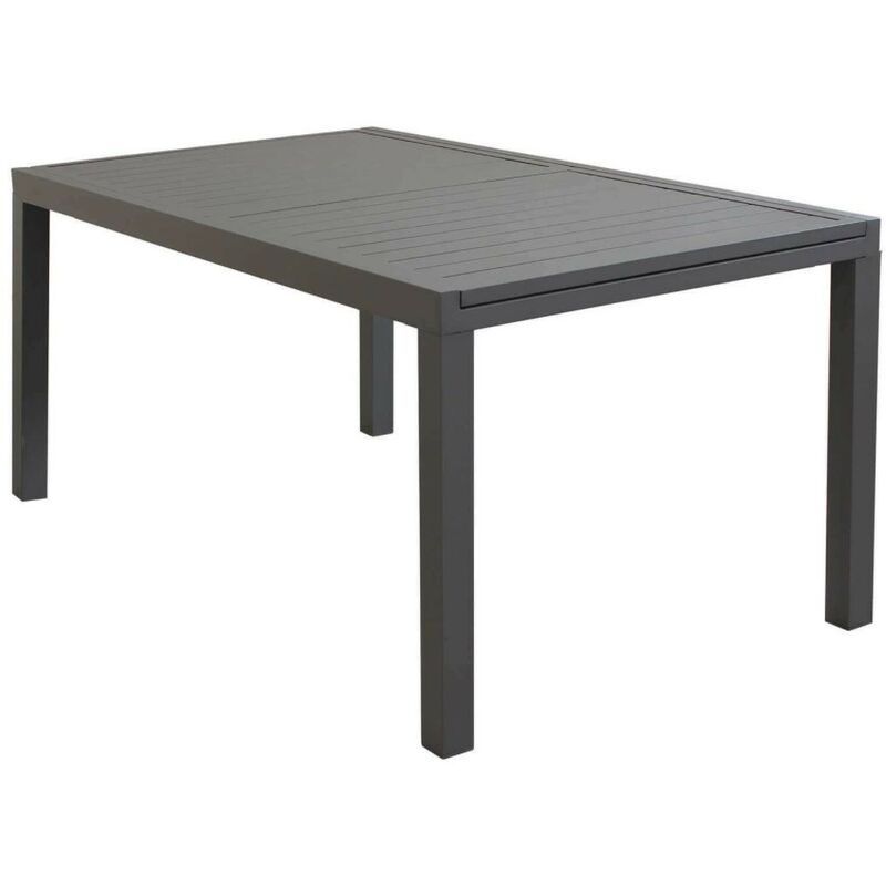Table d'extérieur 160x90 cm Amalfi extensible en aluminium peint taupé Aluminium