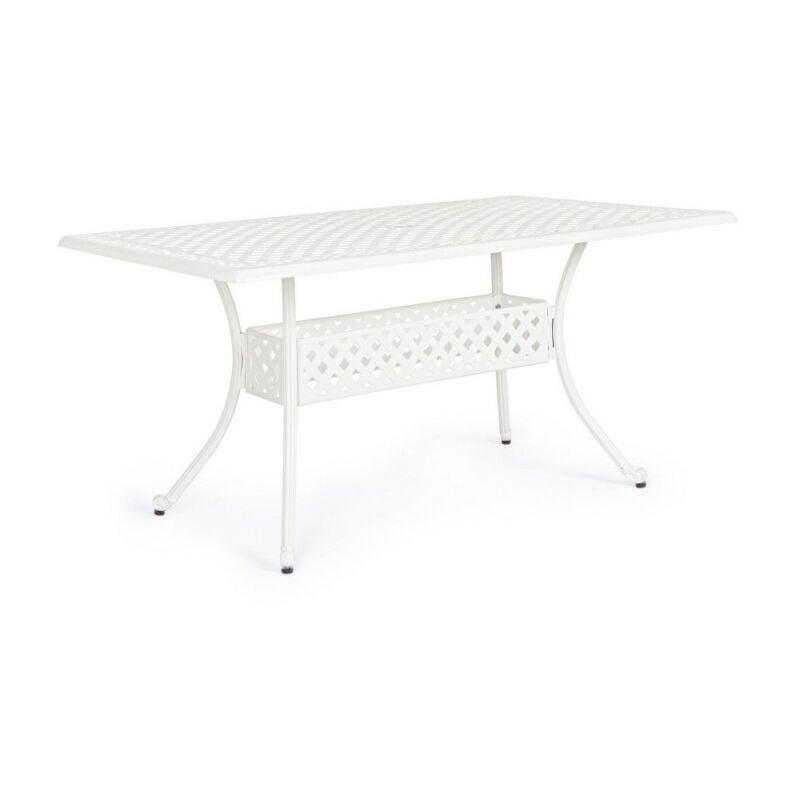 Table d'extérieur Ivrea rectangulaire blanche 90 x 160 cm
