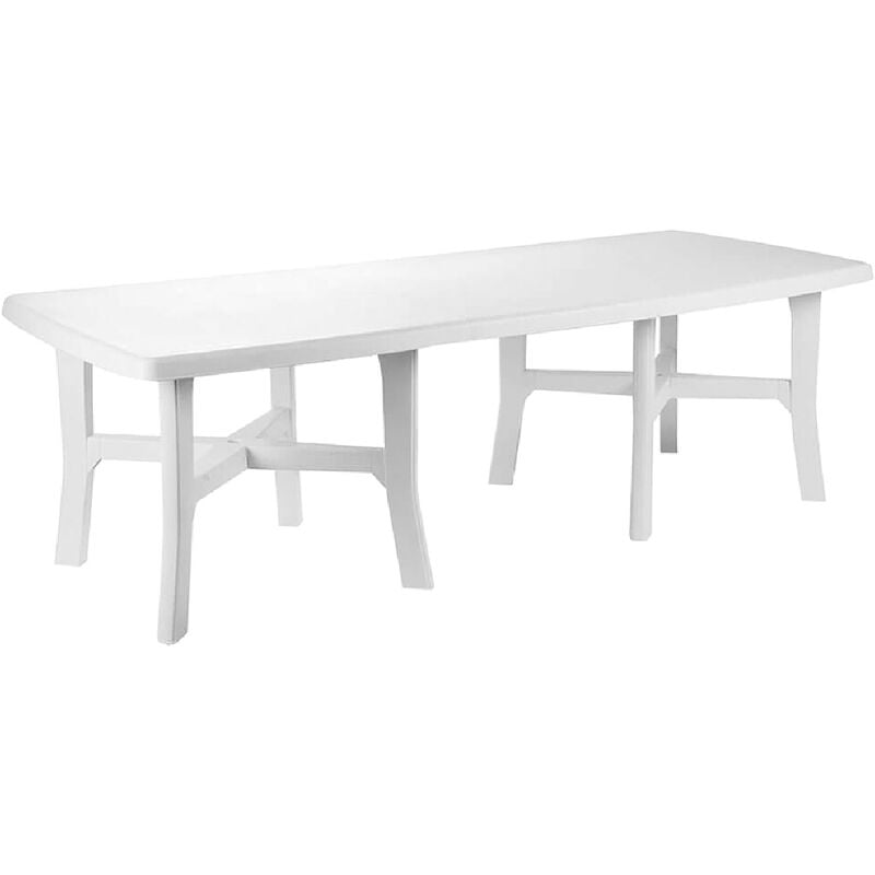 Ipae Progarden - Table d'extérieur rectangulaire extensible, Made in Italy, 160x100x72 cm (fermé), couleur Blanc