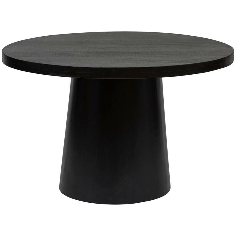 Atmosphera - Table à manger Boki en manguier D120cm noir créateur d'intérieur