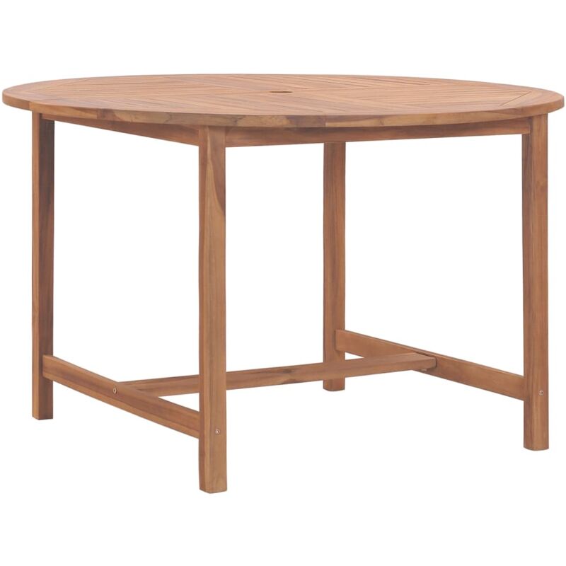Table de salle à manger de jardin Ø110x75cm Bois massif de teck vidaXL