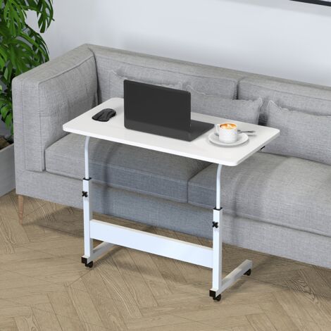 Table d'ordinateur relevable, table de salon, table d'étude pour ordinateur portable, table de conférence de bureau, 80 x 40 x (62-90) cm