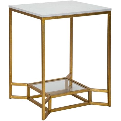 TABLE DOUBLE MARBLE CM 47X47X60