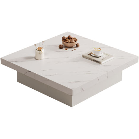 TABLE Élégante Fonctionnelle Design Moderne Particle Board Blanc