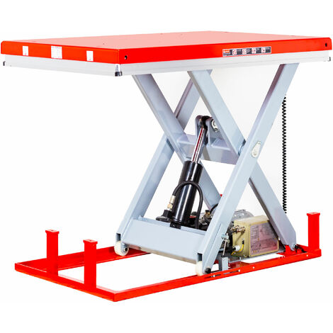 Table élévateur à ciseaux électro-hydraulique d'une hauteur de 1780 mm et d'une capacité de 1000 kg MW-Tools TPSL1100