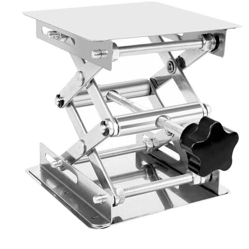 Table élévatrice de Laboratoire Plate-forme de Levage de Laboratoire en Acier Inox élévateur Réglable de Laboratoire 45-150 mm Support de Levage de
