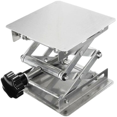 Table Élévatrice de Laboratoire Plate-forme de Levage de Laboratoire en Acier Inox Élévateur Réglable de Laboratoire 45-150 mm Support de Levage de Laboratoire 100mm x 100mm Capacité de Support 10kg