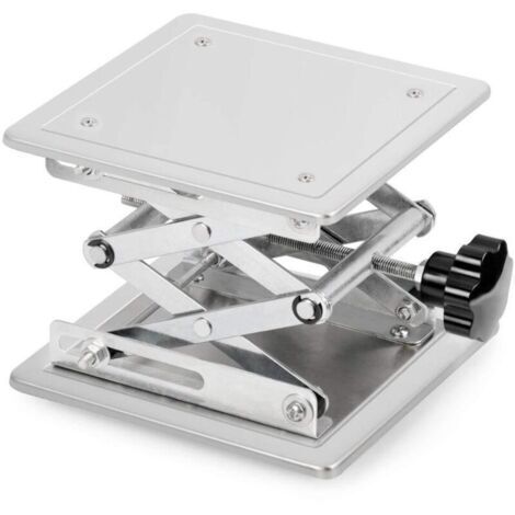 Table élévatrice de laboratoire, plateforme élévatrice, acier inoxydable, 200 x 200 mm, hauteur de levage réglable de 85 à 280 mm, charge maximale 15 kg