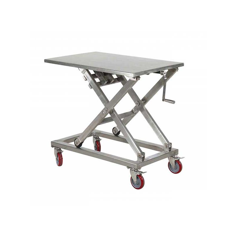 Matisère - Table élévatrice inox 304 - Levée min/max 440/1000 mm - Charge max 300kg - Agroalimentaire - Pharmaceutique - Laboratoire - Hôpitaux