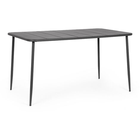 Table en acier à revêtement électrophorétique, finition mate, 140 x 80 cm, anthracite