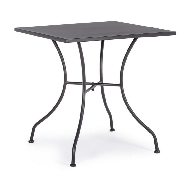 Table en acier anthracite Kelsie 70x70 cm