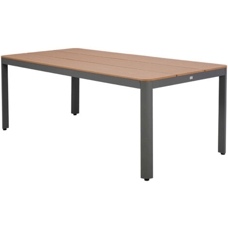 Table en alu 200 x 90 cm Bois Gris