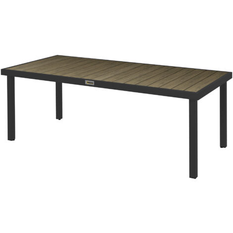 Table en aluminium, 190 × 90 cm, élégante et robuste — idéale pour terrasse ou jardin 