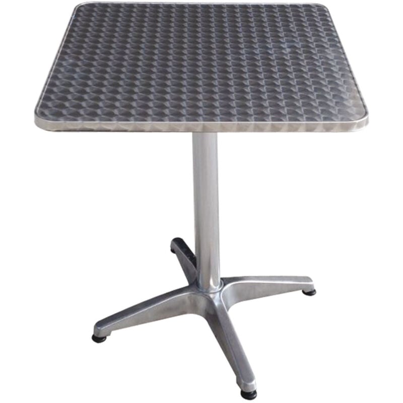 Table de barre en aluminium avec base de colonne étanche 70x70xh70 cm