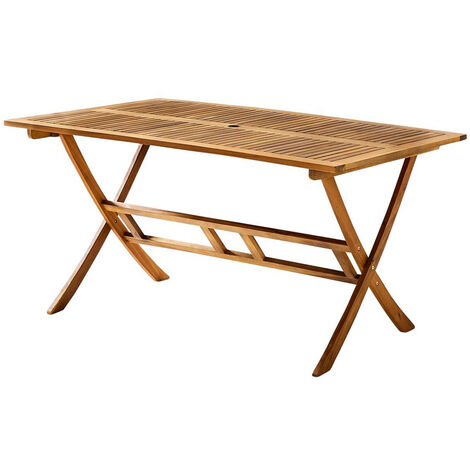 Table en bois d'acacia 150 cm - Naturel