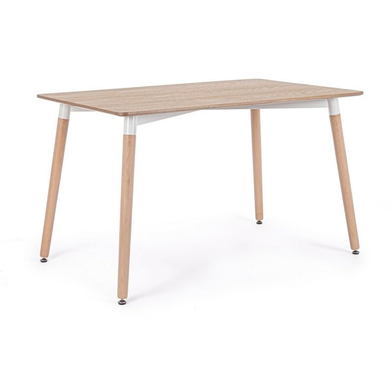 Webmarketpoint - Table à manger 120x80x74 cm décor bois naturel et pieds en hêtre Webmarketpoint - Table à manger 120x80x74 cm décor bois naturel et pieds en hêtre