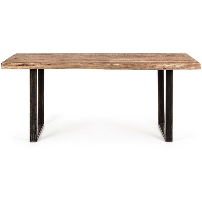 Table à manger bois massif et métal 6 personnes L180 - connemara