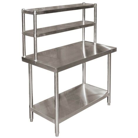 Table en Inox 120 cm à étagères: L'alliée hygiénique et pratique pour la gastronomie