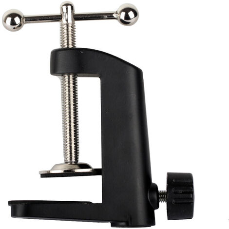 Table en Métal Collier de Fixation avec Vis de Positionnement, SL.GT S'adapte jusqu'à 5.5 cm Épaisseur de Table - Noir
