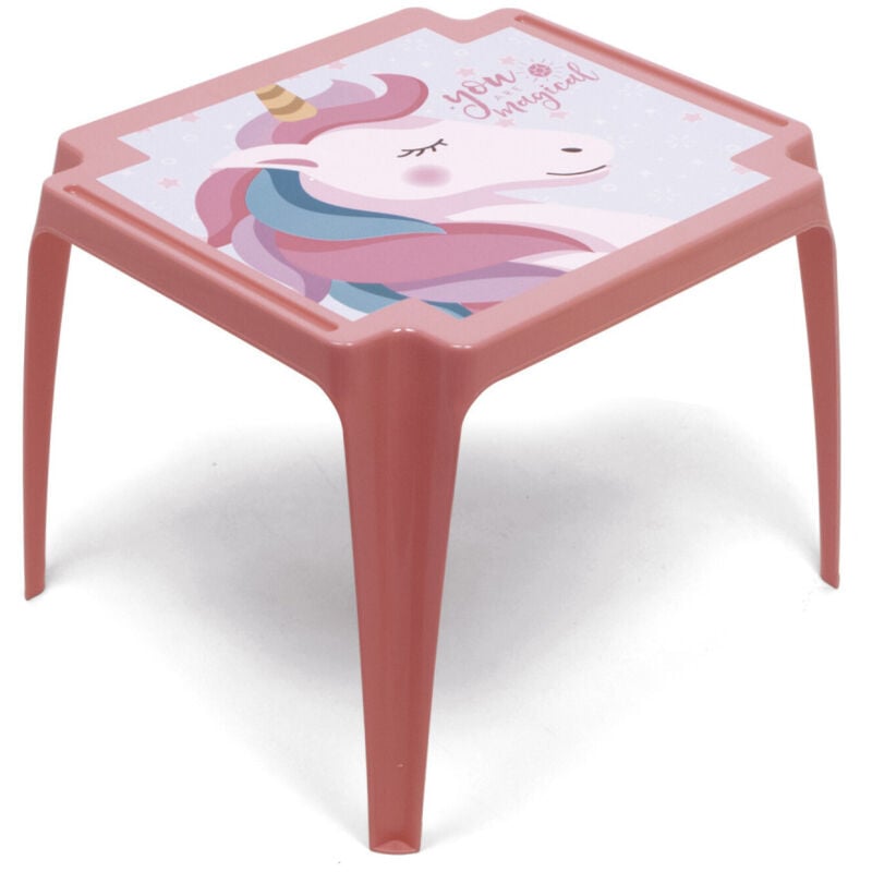 Table en plastique 50x55x44cm - Licorne