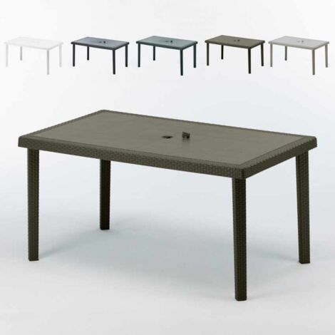 Table en Polyrotin rectangulaire 150x90 pour Jardin terrasse bar restaurant Grand Soleil Boheme