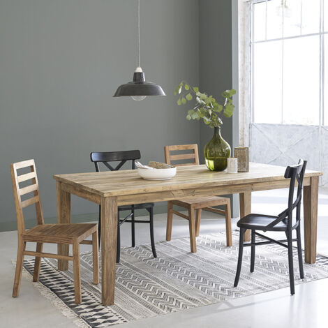 Table en teck recyclé massif extensible 14 pers. - Naturel