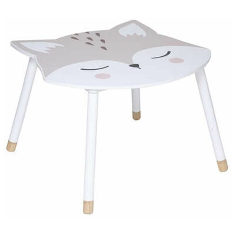 Table Enfant Design 'Douceur Renard' 64cm Blanc