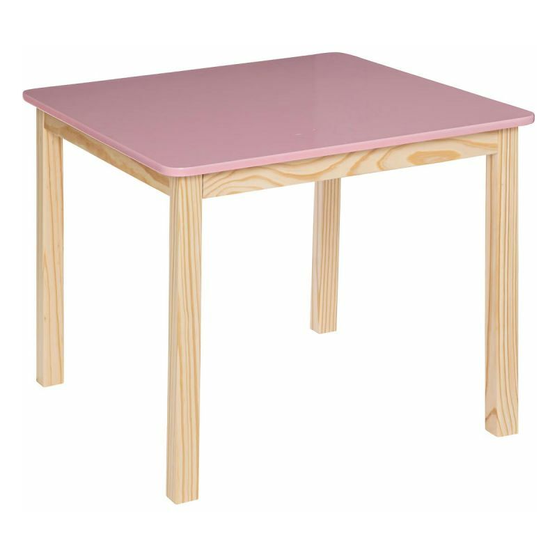 Table Enfant en Bois Classic 60cm Rose