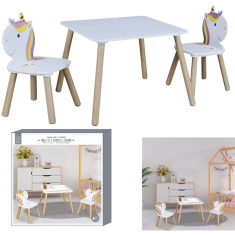 RSD DISTRIB Table Et 2 Chaises Licorne Lily M1