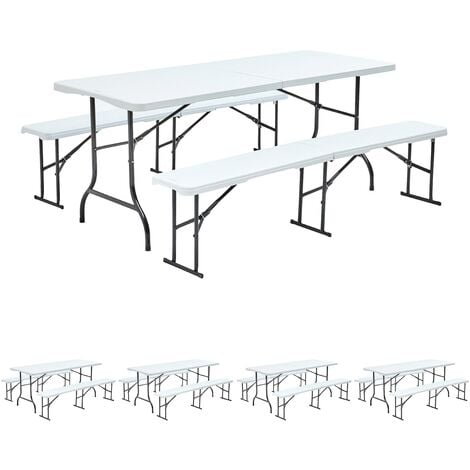 Generic Table De Réception Traiteur Pliante - 6 Personnes - 150x70xH73,5 Cm  - Structure En Acier Et Plateau - Prix pas cher