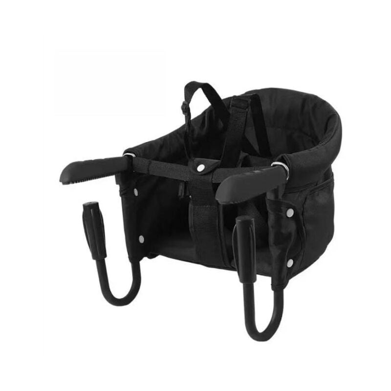 Fitags - Table et chaise bébé, pliable, 33x22,8x30cm, avec clip antidérapant, capacité 18KG, noir