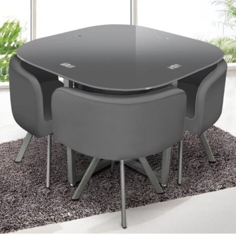 COTECOSY Table et chaises Mosaic 90 Gris