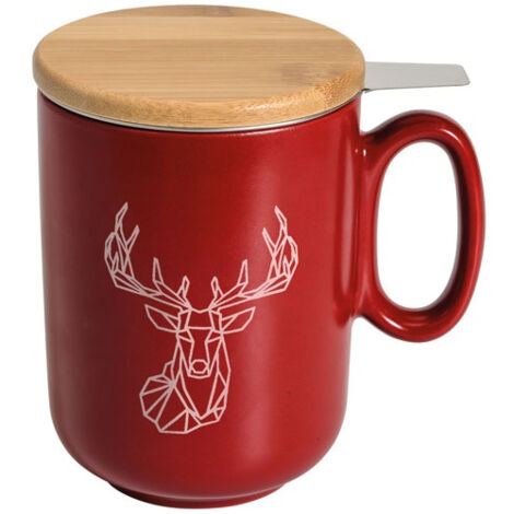 TABLE ET COOK ORIGAMI CERF TISANIERE ROUGE 450ML 1217327