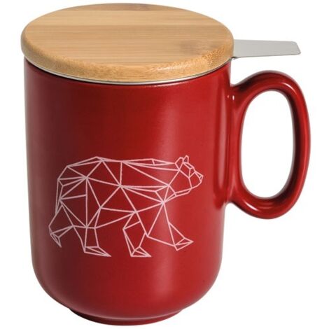TABLE ET COOK ORIGAMI OURS TISANIERE ROUGE 450ML 1217330