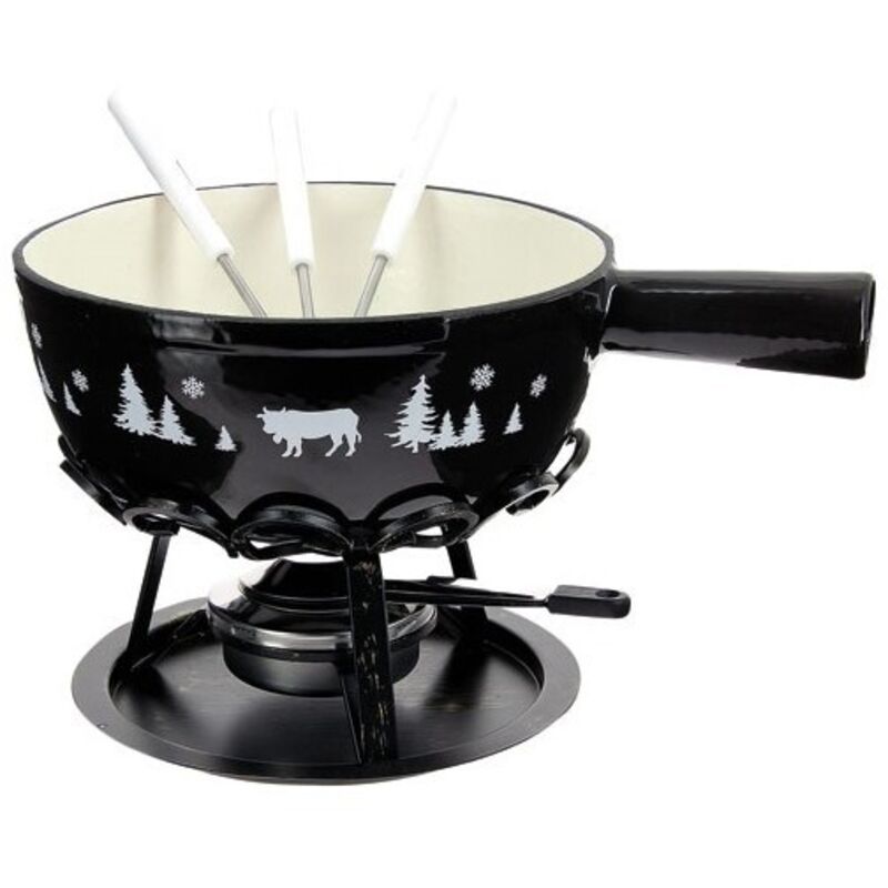 TABLE & COOK - Service à Fondue 24cm alpestre noir