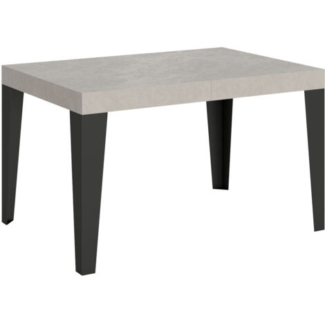 Table extensible 120/204x80 cm Pieds anthracite cachemire Flame