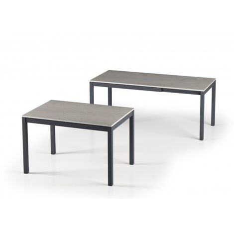 Table extensible 121 x 81 cm béton - Maiorca