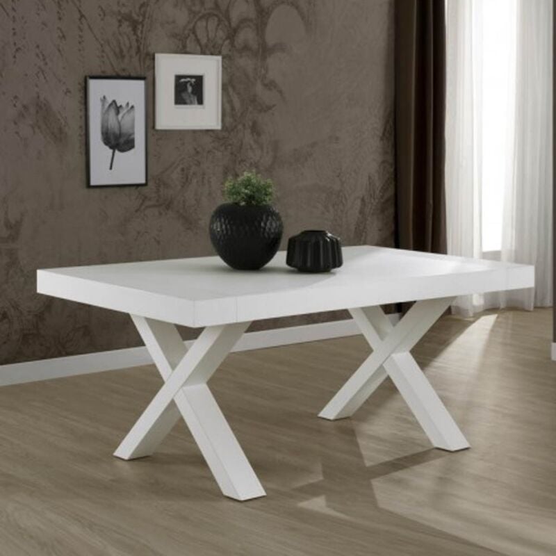 Table extensible 160x90 blanc