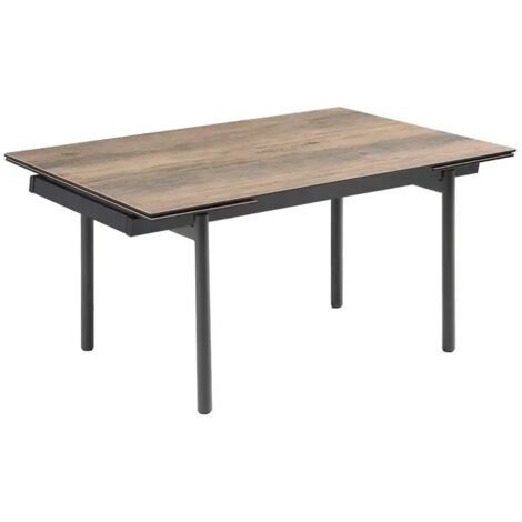 Table extensible 180/260 cm céramique effet bois pieds droits - TEXAS 09