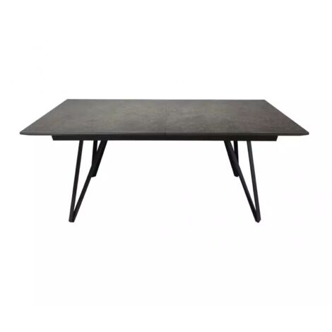 Table extensible 180 à 230 cm gris anthracite en céramique - ONYX